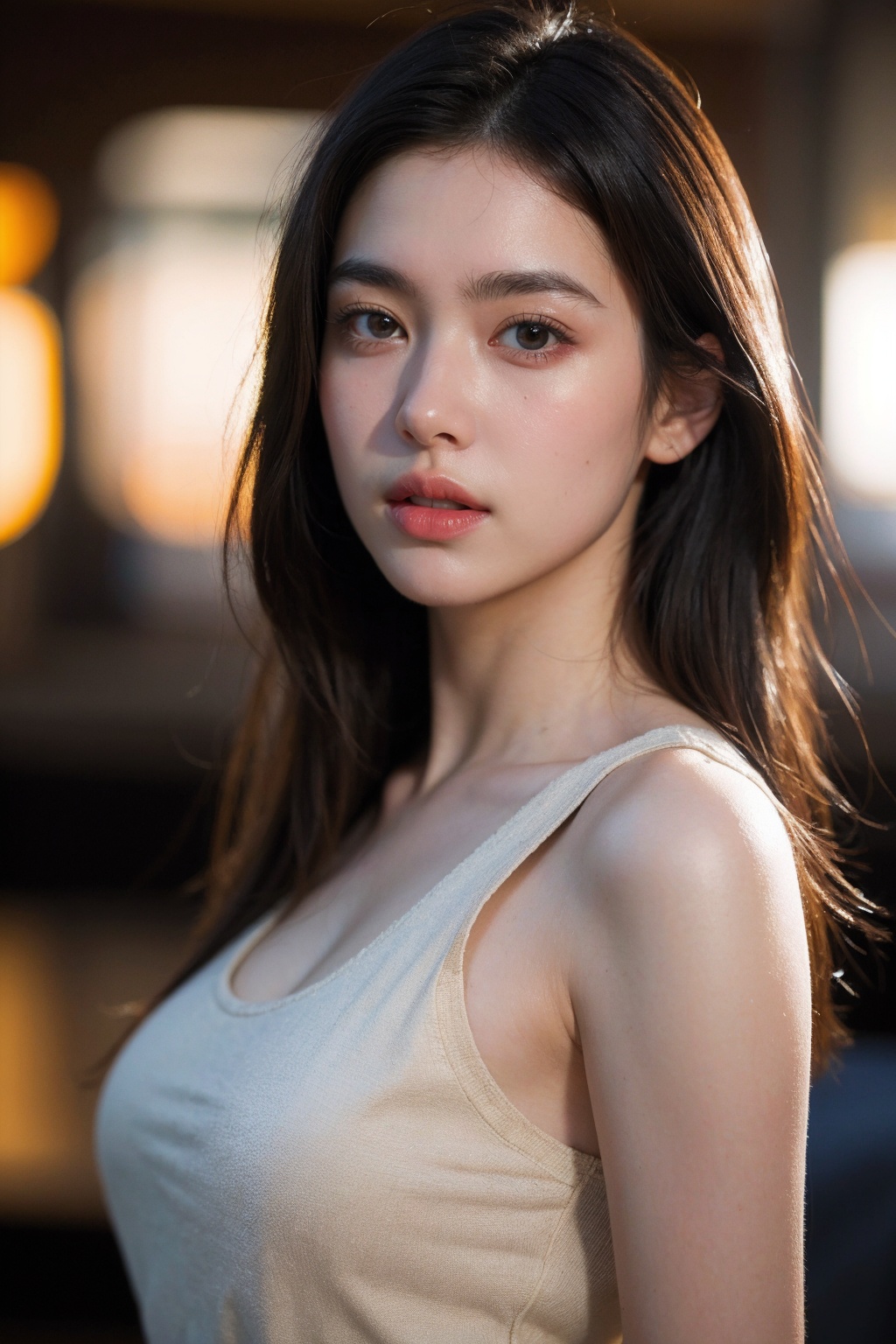 (best quality:1.4),(masterpiece:1.4),(photorealistic:1.4),(Realistic:1.2),(ultra high res, raw photo:1.4),(hdr, hyperdetailed:1.2),(8K:1.2),cinematic photo 1girl,upper body,