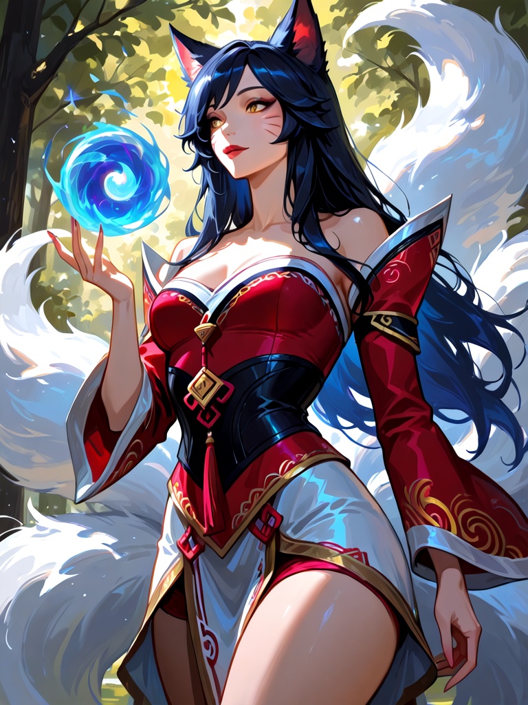 1girl,  ahri (league of legends),  general on Tensor.Art