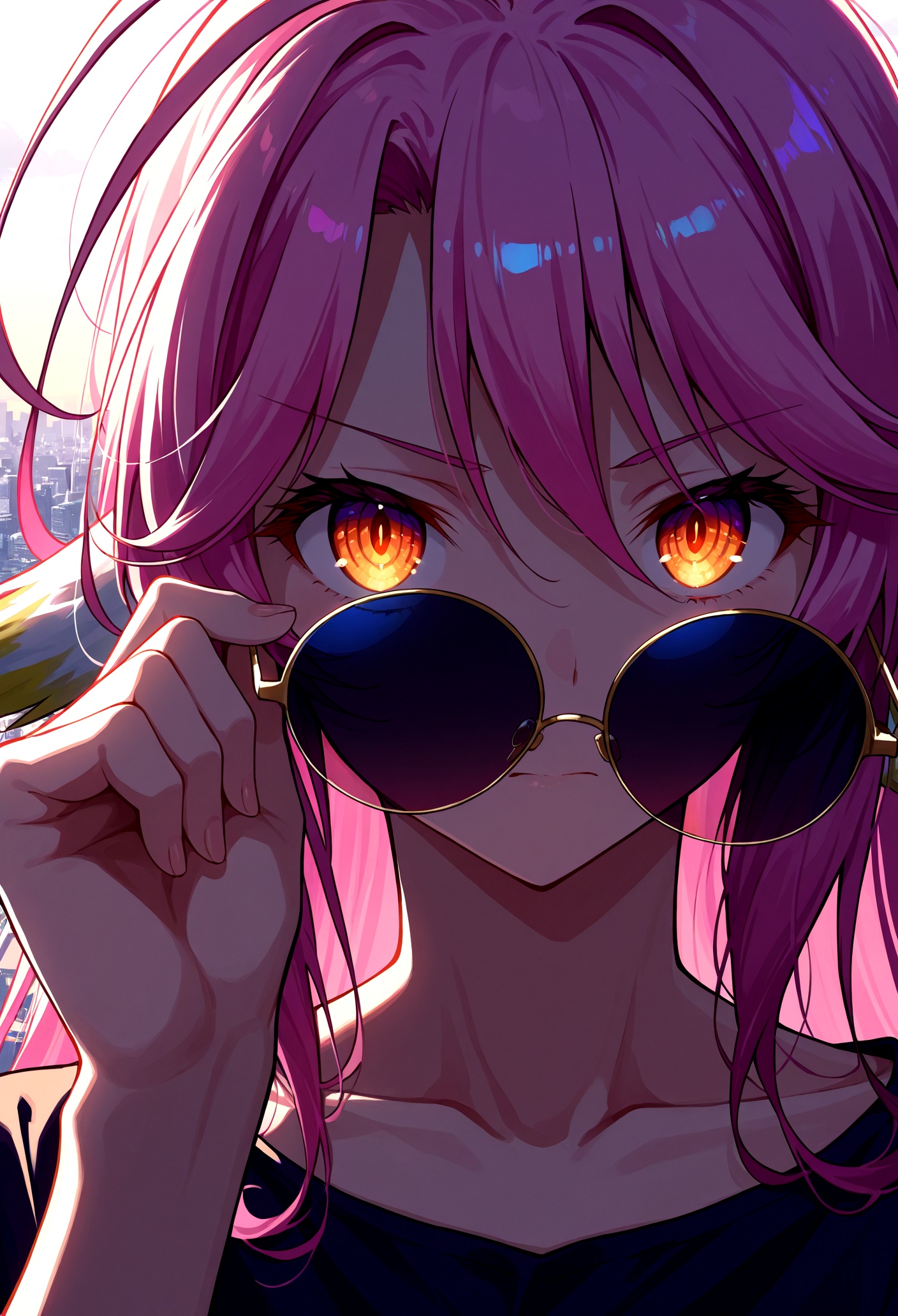 jibril \(no game no life\),  orange eyes,  long hair on Tensor.Art