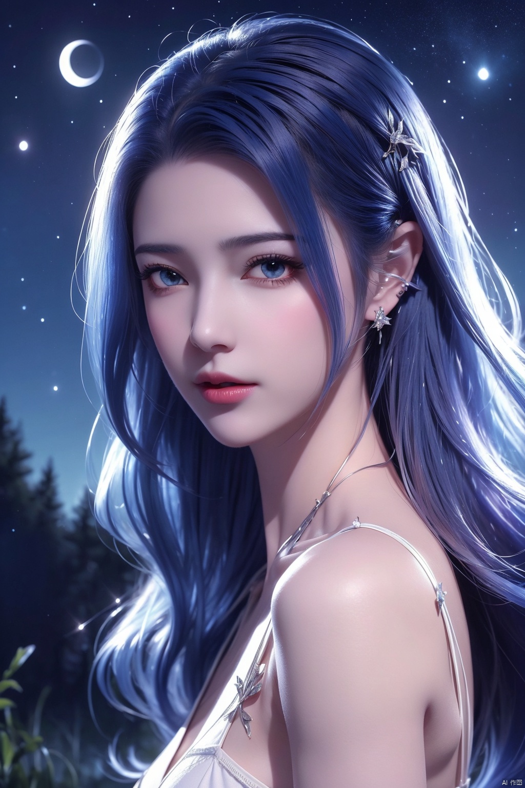 {{best quality}}, {{masterpiece}}, {{ultra-detailed}}, {illustration}, {detailed light}, {an extremely delicate and beautiful}, a girl, {beautiful detailed eyes}, stars in the eyes, messy floating hair, colored inner hair, Starry sky adorns hair, depth of field<lora:EMS-10508-EMS:0.200000>, <lora:EMS-206360-EMS:0.800000>, <lora:EMS-318506-EMS:0.200000>