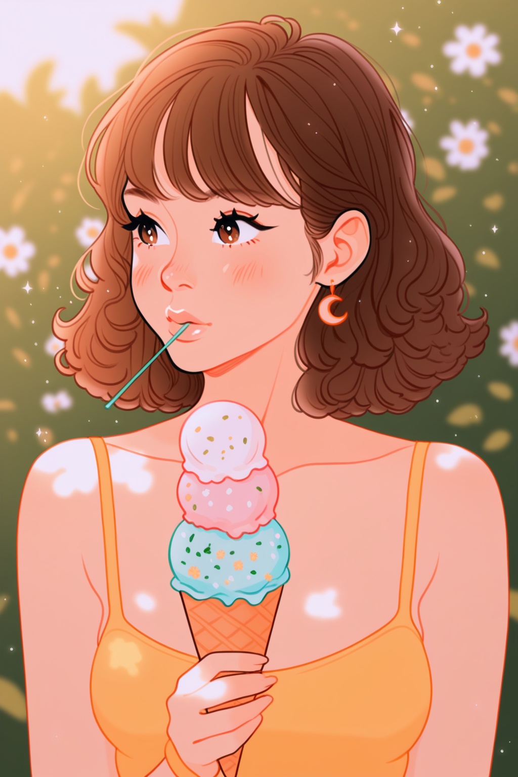1girl,  solo,  flower on Tensor.Art