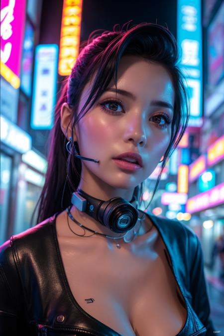 Cyberpunk,  1girl,  long hair on Tensor.Art