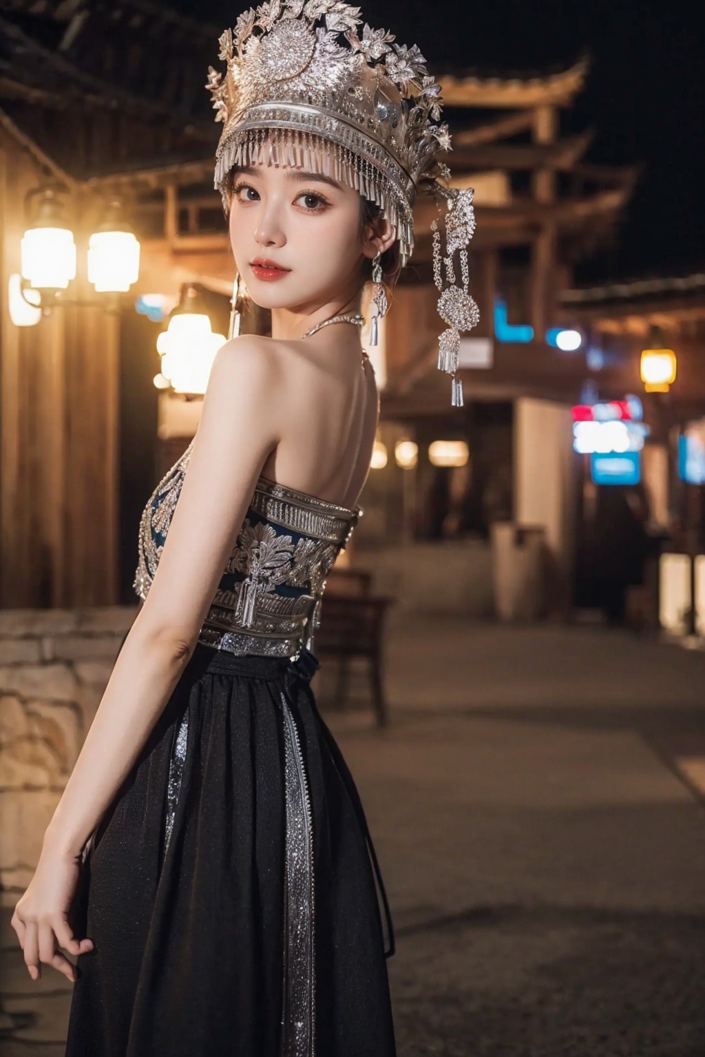1girl,  <lora:YG苗疆服装:0.85>,