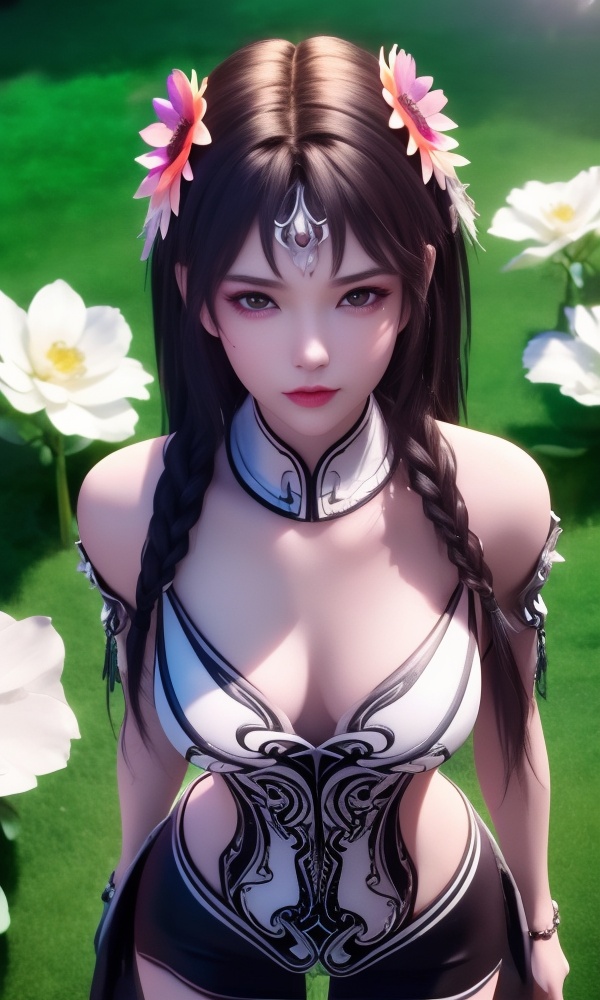 (,1girl, ,best quality, ),looking at viewer, <lora:406-DA-太一剑仙传-钟灵秀:0.8> ,,ultra detailed background,ultra detailed background,ultra realistic 8k cg,, ,masterpiece, (( , )),ultra realistic 8k cgSurrounded by strange, movie perspective, advertising style, Colorful background, splash of color A beautiful woman with delicate facial features,tattoo all over body, flower arms,from above,