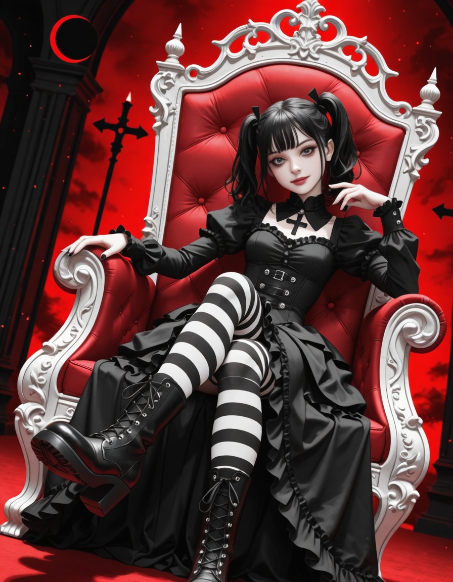 1girl,  sitting,  dynamic pose on Tensor.Art