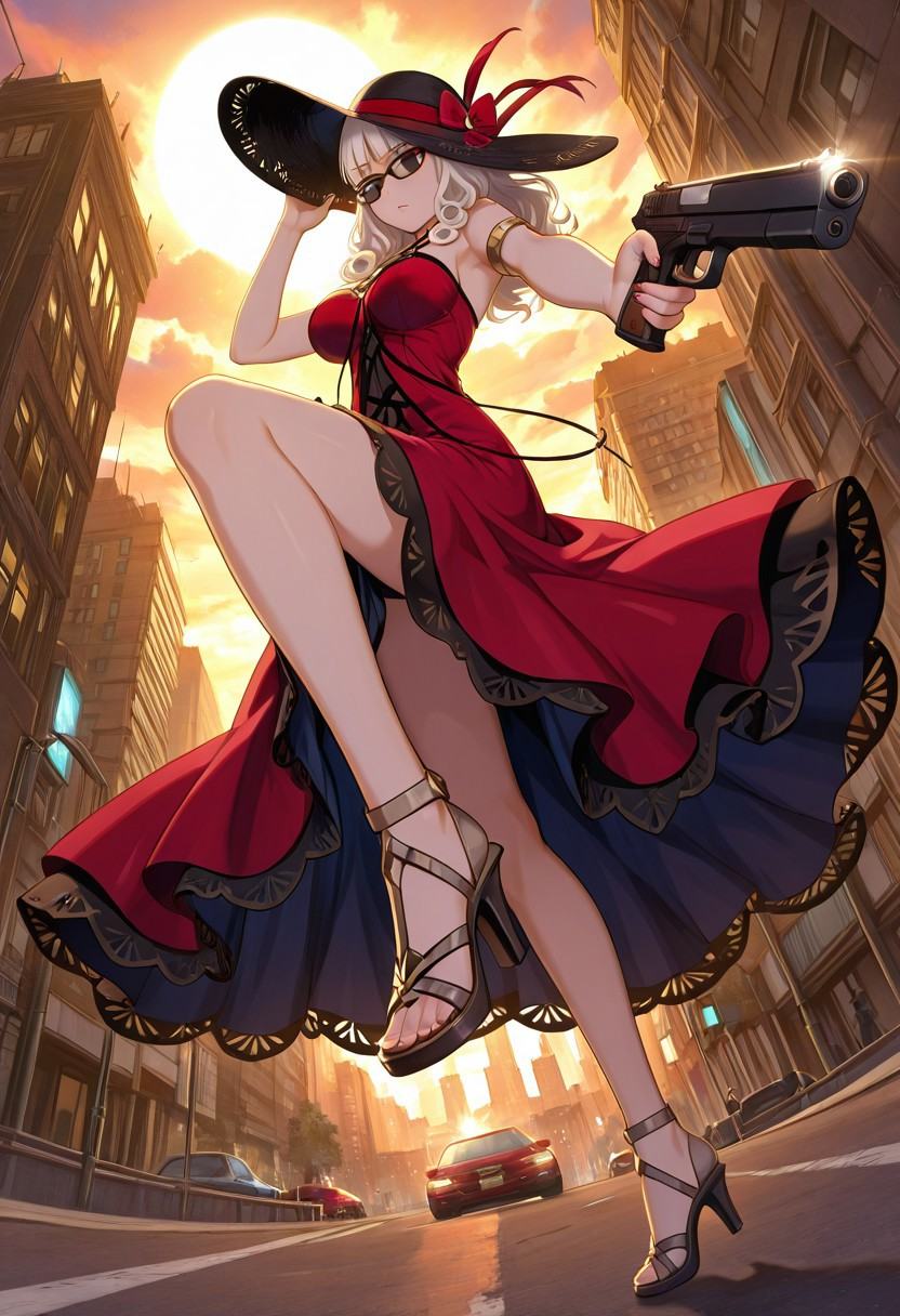 1girl,  carmilla,  white hair on Tensor.Art