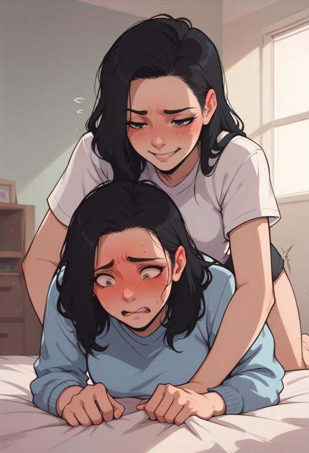 score_8_up,  [realistic,  ::0.15] two women on Tensor.Art