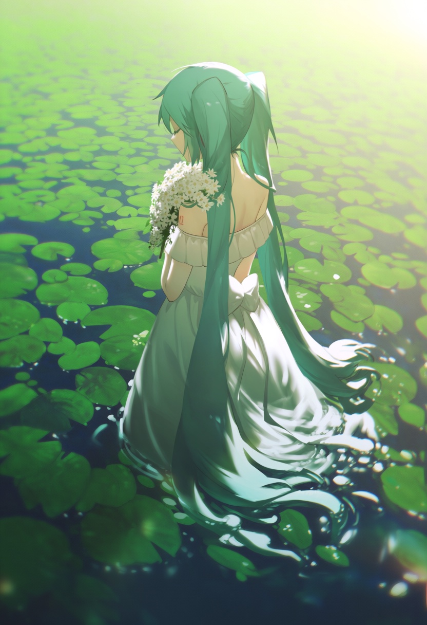 1girl,  hatsune miku,  solo on Tensor.Art
