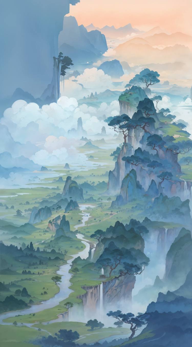 RB-翠微轩辕：中国山水的诗意迷境 by RacerBlueAI on Tensor.Art