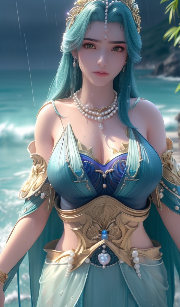<lora:642-DA-完美世界-龙女:0.8>(,1girl, ,best quality, ),looking at viewer, ,ultra detailed 8k cg, ultra detailed background, ultra realistic 8k cg,  ,masterpiece((((1girl, solo,  , ,solo focus, wet,sweat, ocean,rain, water drop, )))) (, , sweatdrop, flying sweatdrops, sweating profusely,colorful drop \(module\), )   clean, masterpiece,     cinematic lighting, cinematic bloom,   , unreal, science fiction, luxury, jewelry, diamond, gold, pearl, gem, sapphire, ruby, emerald, intricate detail, delicate pattern, charming, alluring, seductive, erotic, enchanting, hair ornament, necklace, earrings, bracelet, armlet,halo,