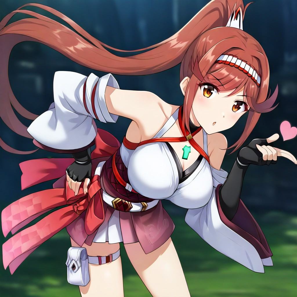 glimmer \(xenoblade\),  red hair,  long hair on Tensor.Art