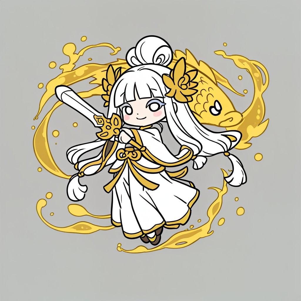 1girl,  female character,  glowing white eyes on Tensor.Art
