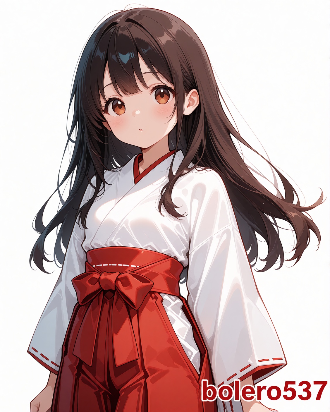 text “bolero537” at right-bottom corner of illustration,  digital cute anime illustration,  adorable girl on Tensor.Art