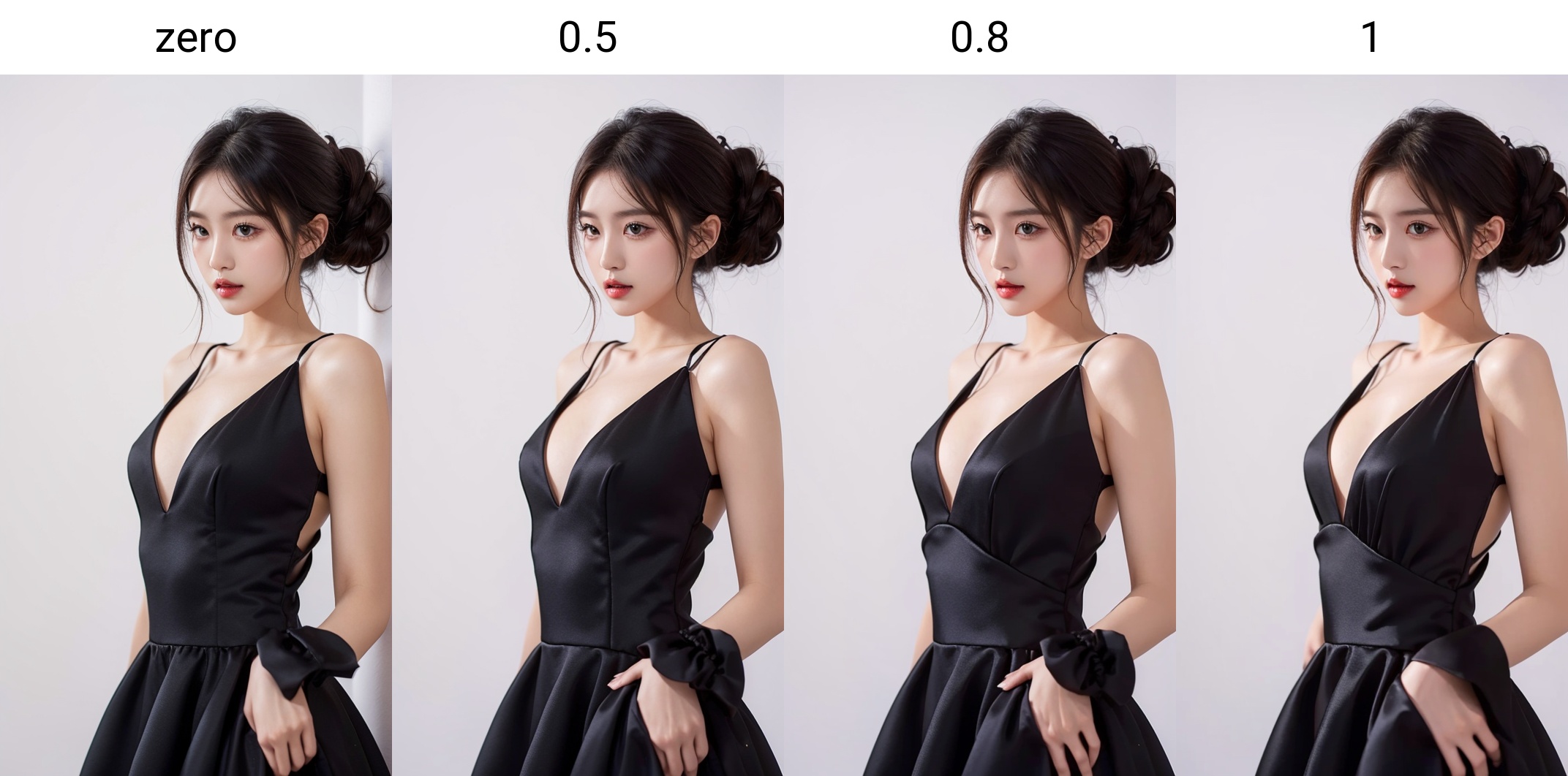 1girl,black evening dress,white_background,<lora:vve:zero>,