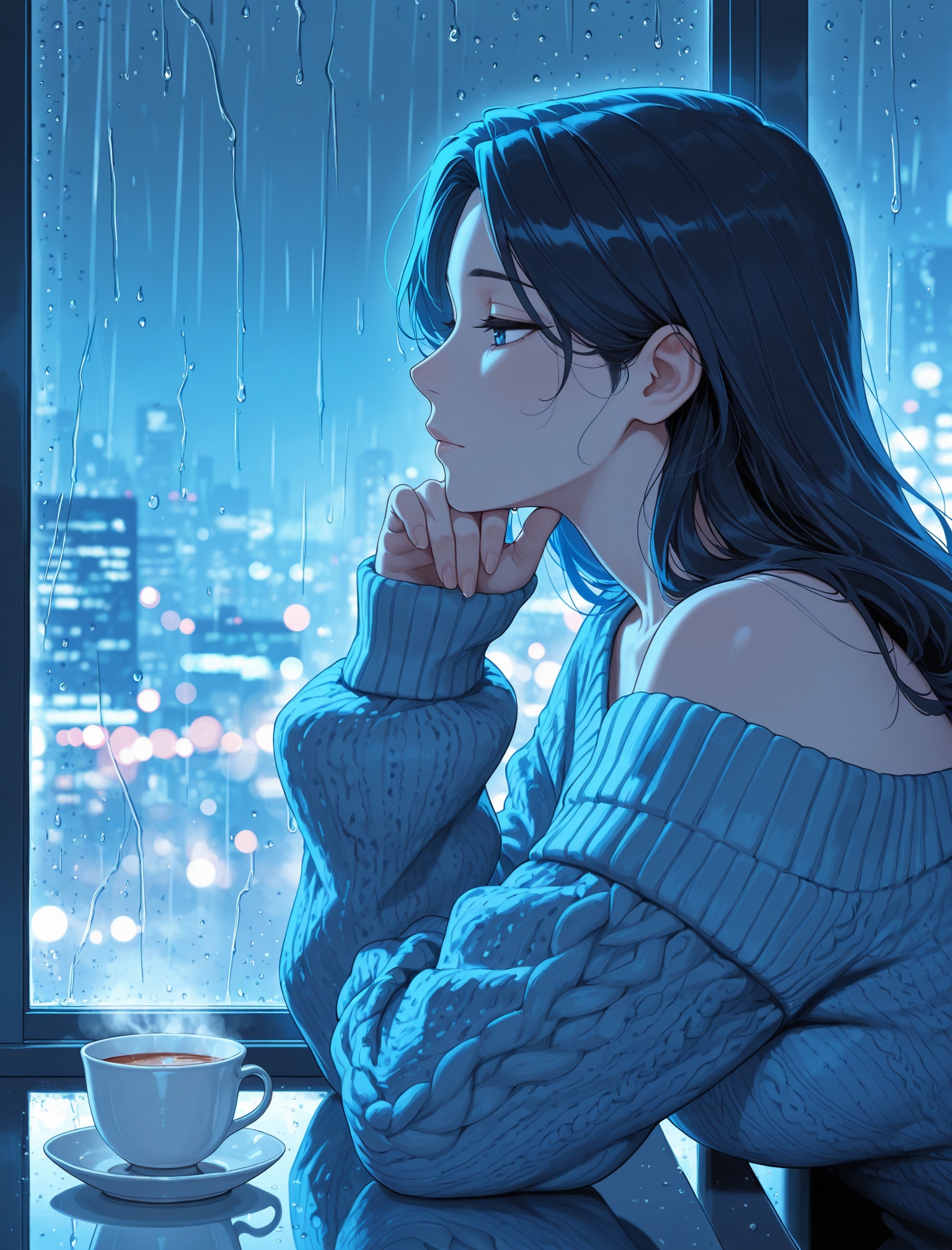mature female,  1girl,  (chin resting on hand) on Tensor.Art