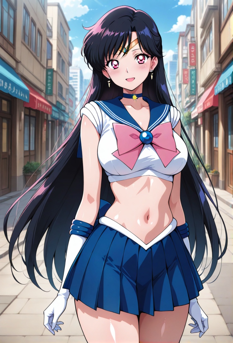 セーラー戦士コスチューム(へそ出し化) by love navel on Tensor.Art