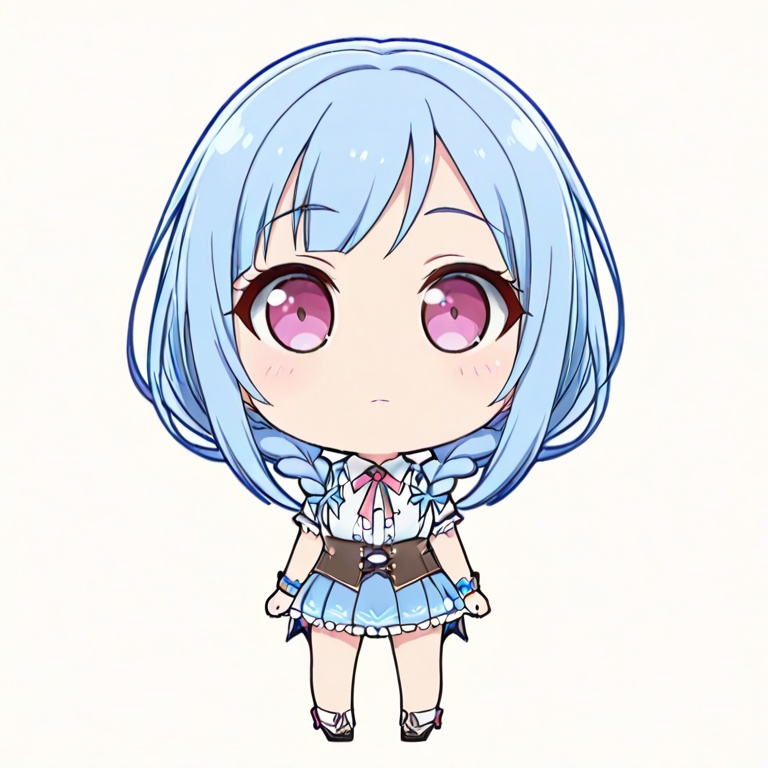 masterpiece, best quality,solo,(white background:1.2),simple background,1girl,looking at viewer,     chibi, pico_style, artist:pico<lora:pico-ill:0.8>