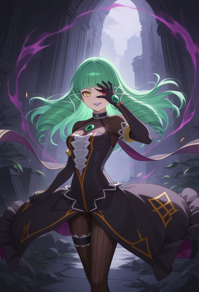 dynamic angle,  1girl,  ruins on Tensor.Art