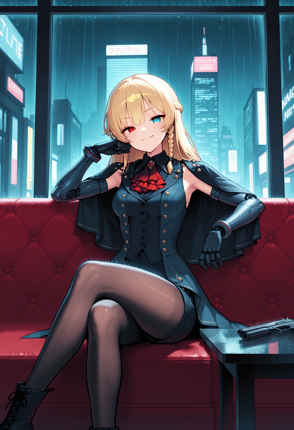 solo,  ((cyber arms)),  1girl on Tensor.Art