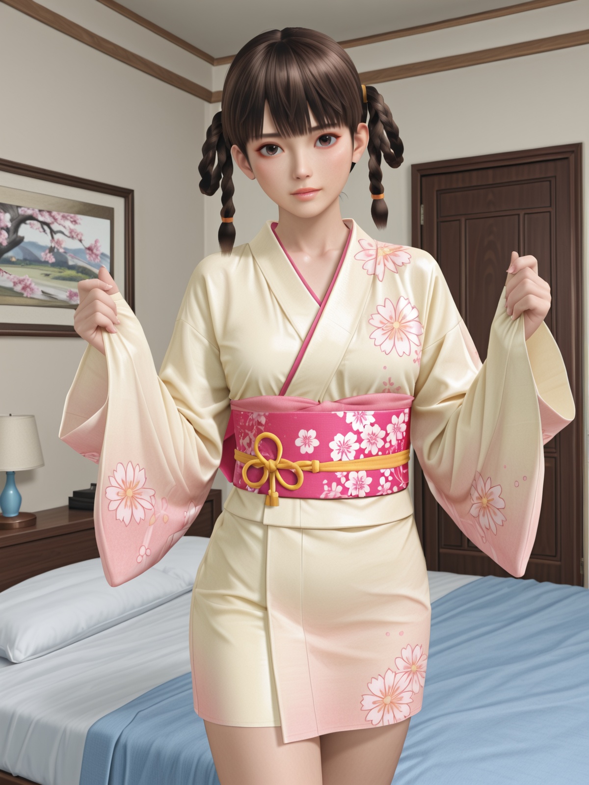 lei fang \(doax vv\),  kimono,  bedroom on Tensor.Art