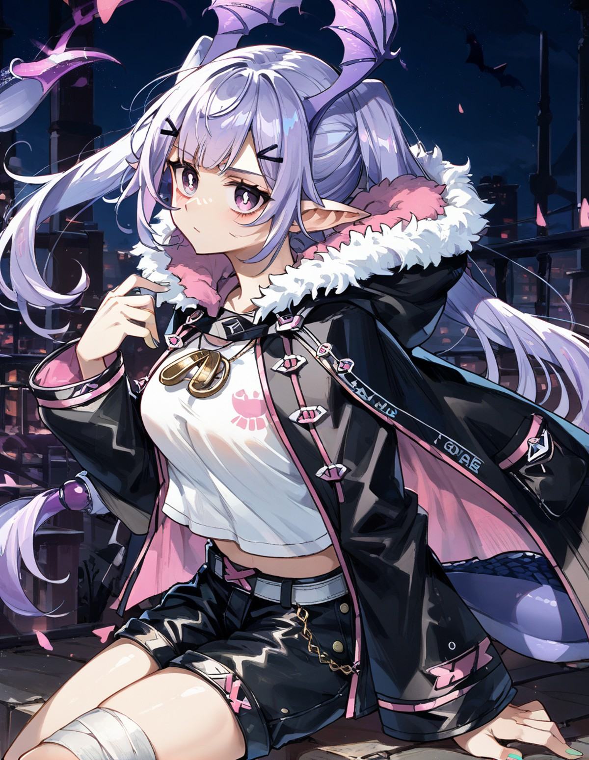 1girl,  solo,  manticore(arknights) on Tensor.Art