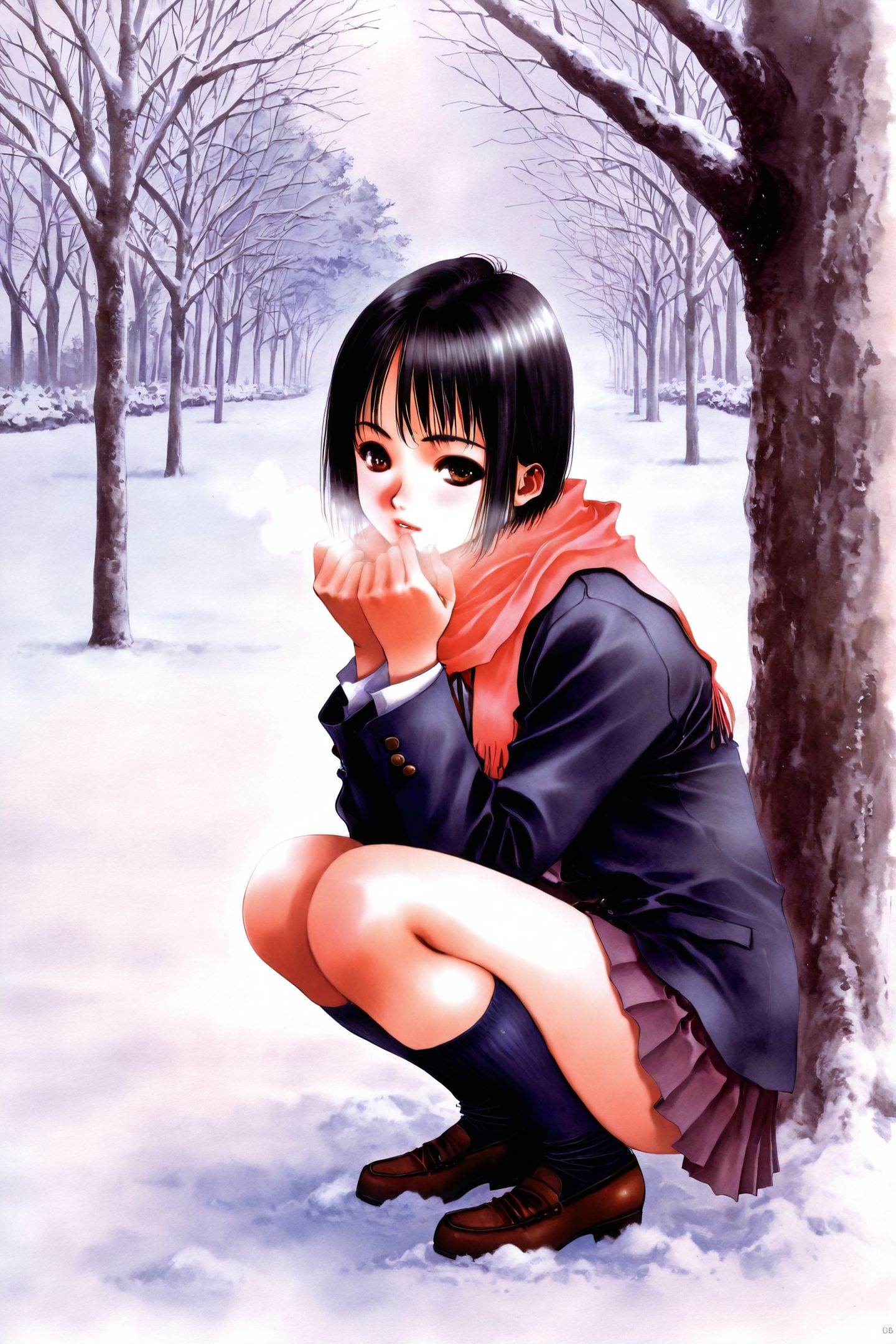 Haruhiko Mikimoto Style,  1girl,  solo on Tensor.Art