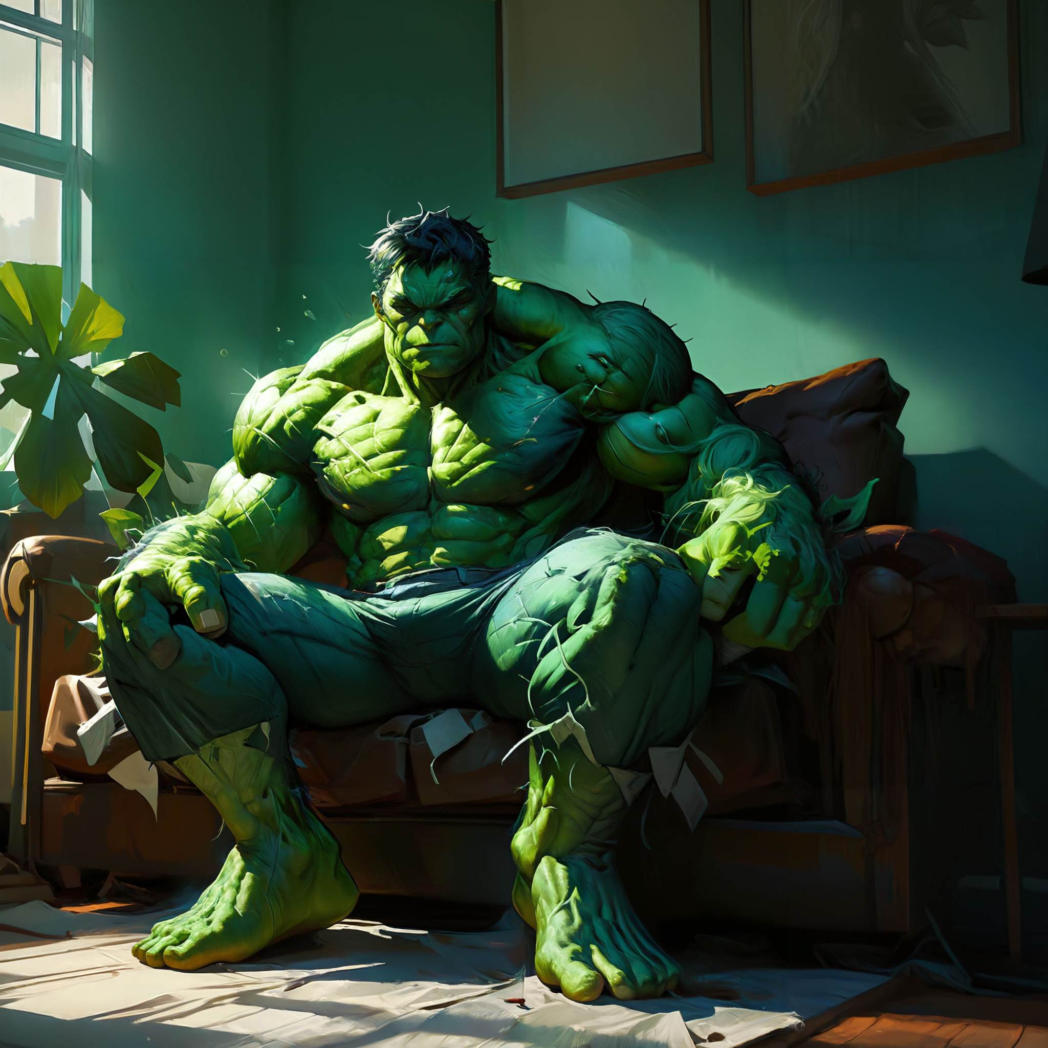 Full body thor,  long yellow hair,  god on Tensor.Art