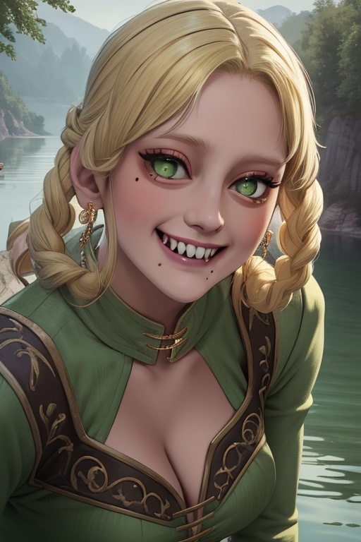 Rya,  blonde hair,  hair rings on Tensor.Art