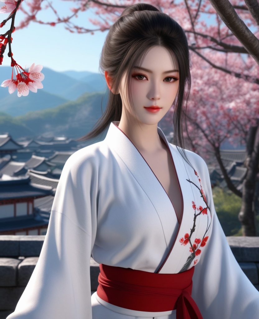 <lora:609-DA-XL-天行九歌-焰灵-水中:0.8>(,1girl, ,best quality, ),looking at viewer,  ,ultra detailed background,ultra detailed background,ultra realistic 8k cg,, ,masterpiece, (( , )),, ,   plum blossoms,    ,,  (cleavage), (), ,,