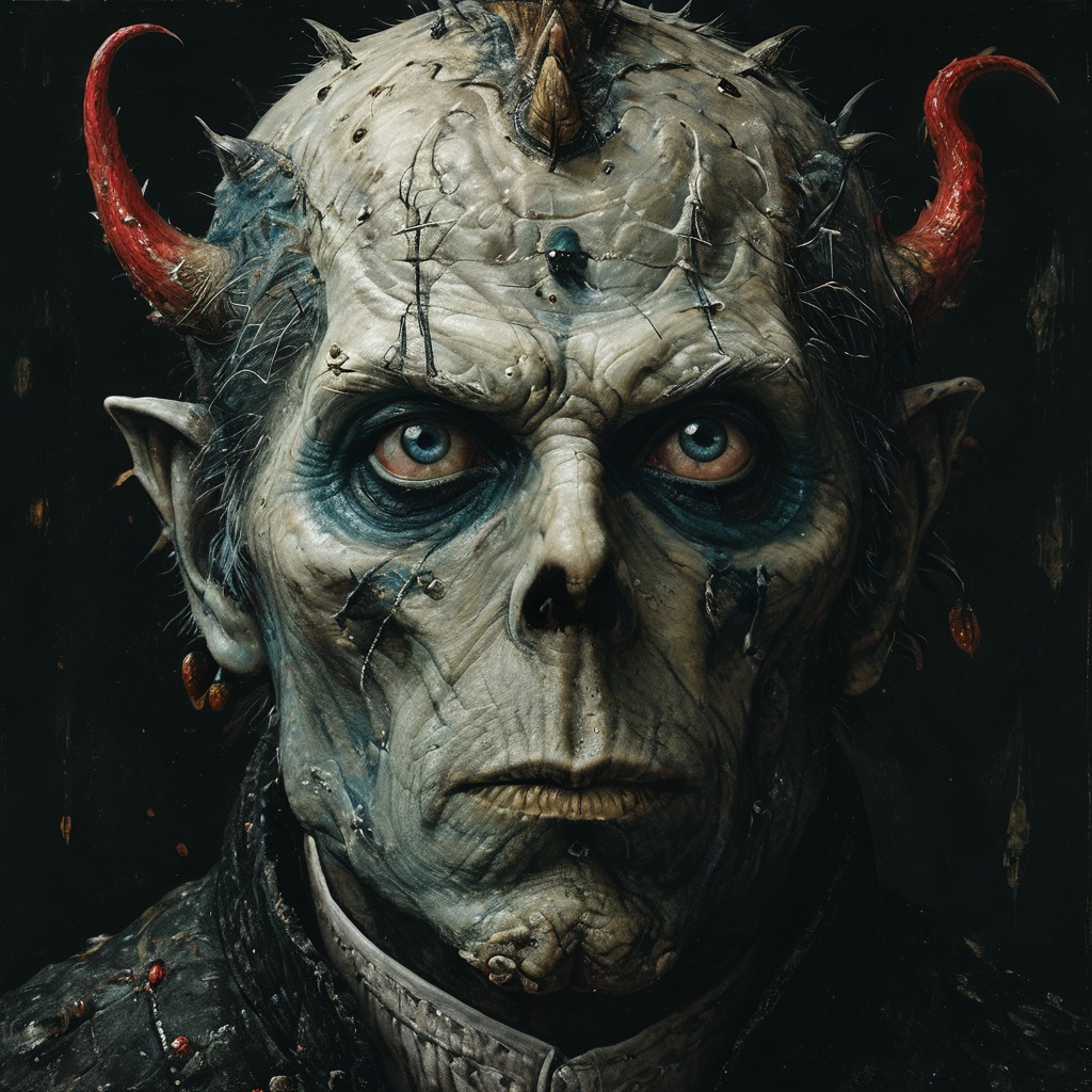 impactful paint of portrait of a monster ,  highly detailed,  8k on Tensor.Art