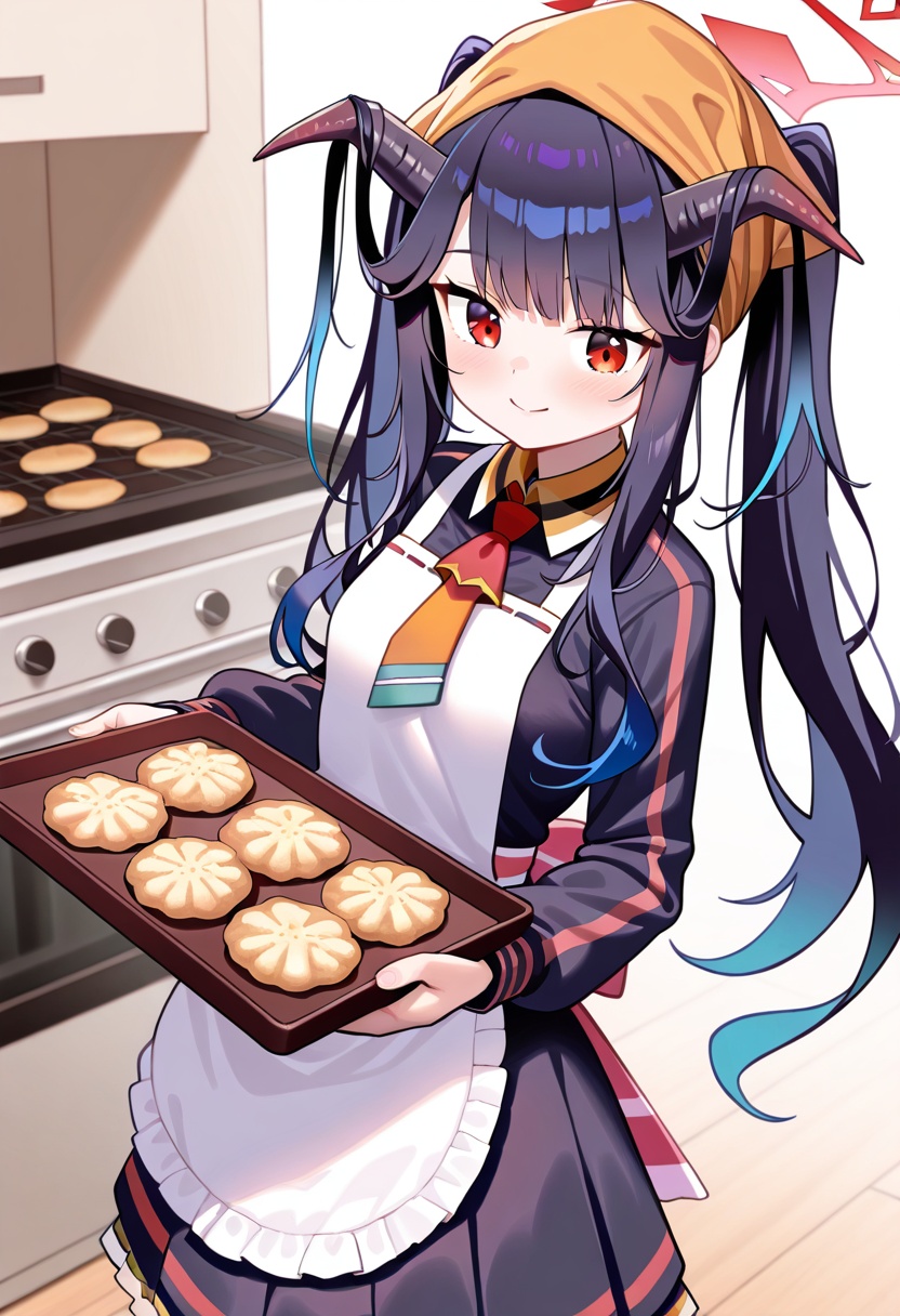 fuuka \(blue archive\),  black hair,  1girl on Tensor.Art