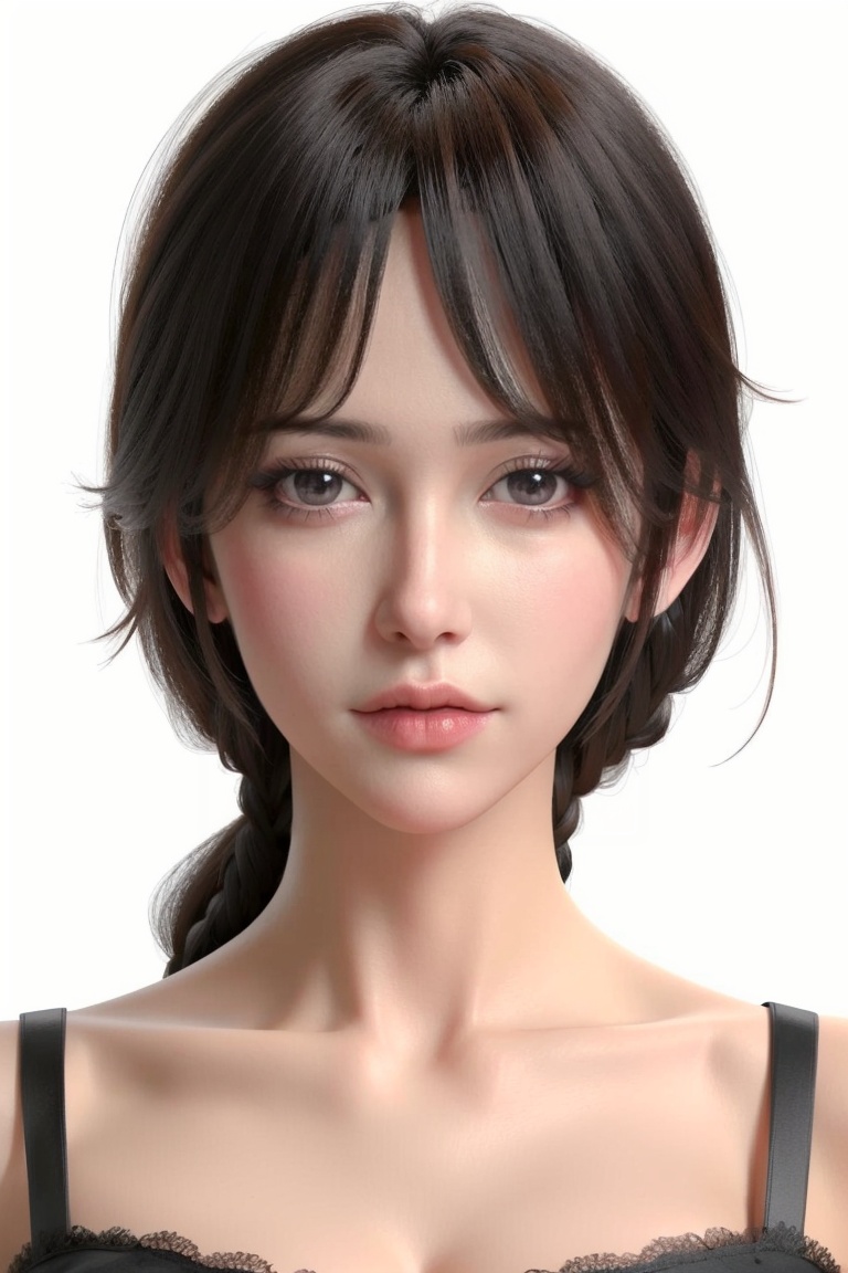((HRD, HUD, 8K)),((masterpiece, best quality)), highly detailed,1girl, solo, face, white background, looking at viewer,  <lora:20240315-1710510343817:0.9>