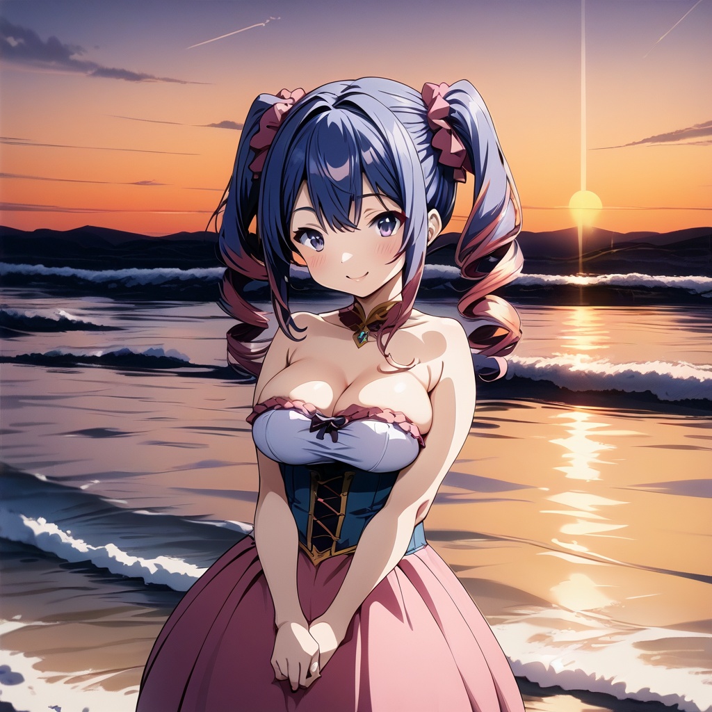 1girl,  twintails,  blue_hair on Tensor.Art