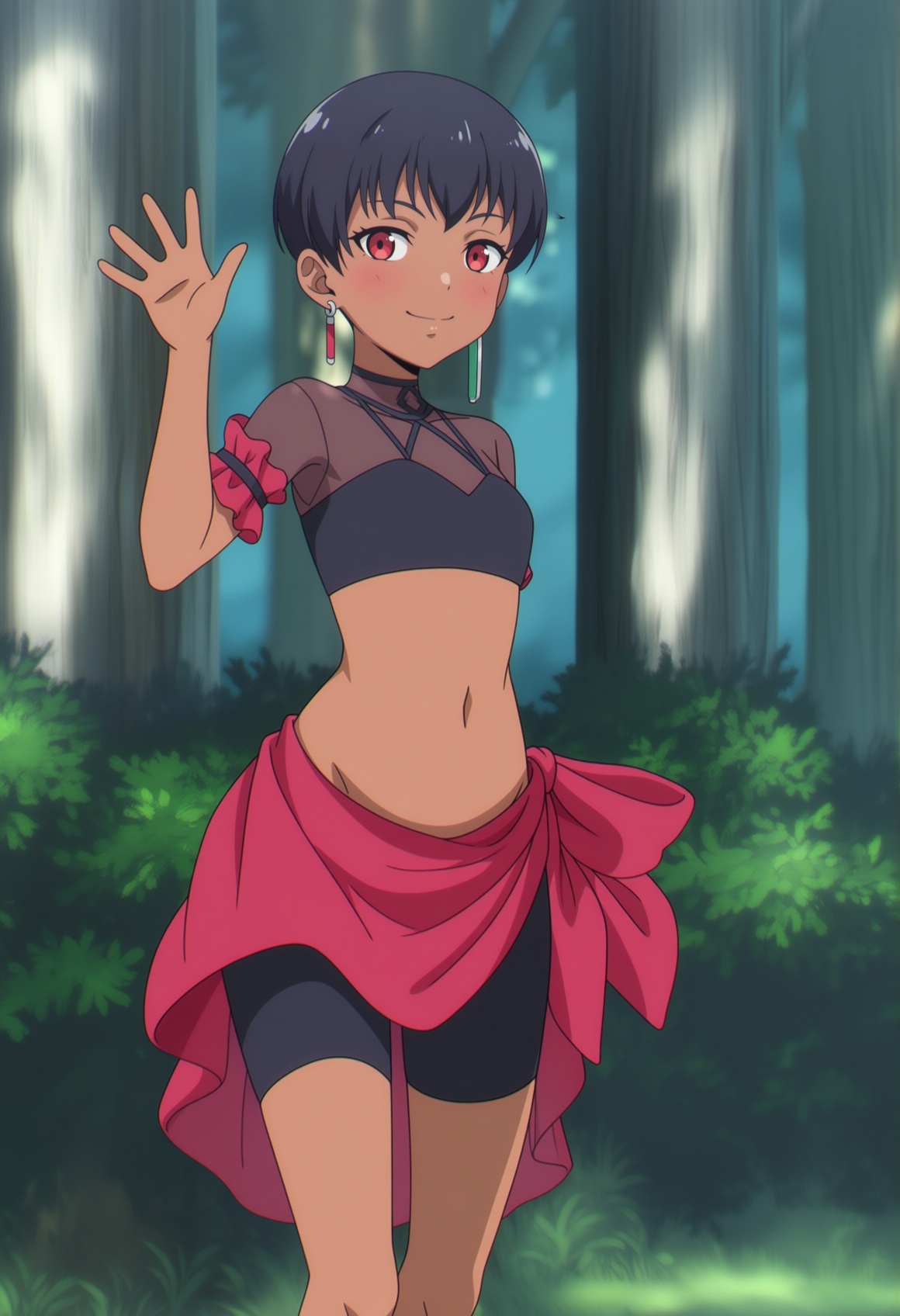 1girl,  black hair,  very short hair on Tensor.Art