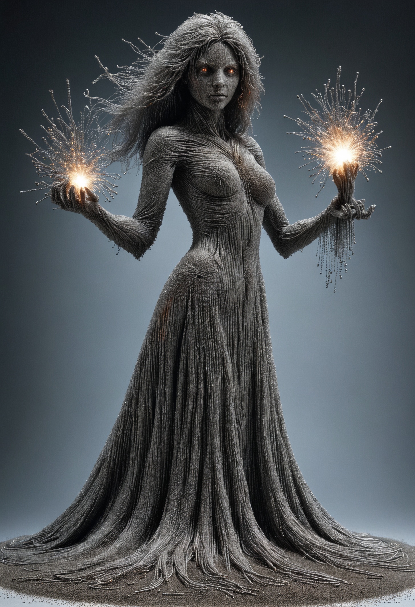 DonM1r0nF1l1ng5,  iron filings,  female invisible creature on Tensor.Art