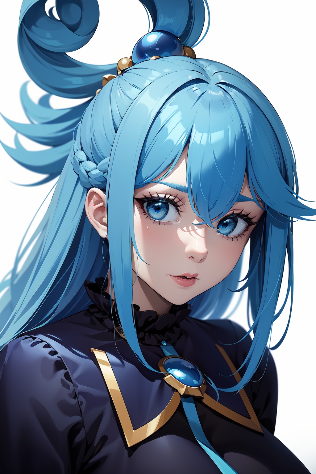 1girl,  masterpiece,  blue hair on Tensor.Art