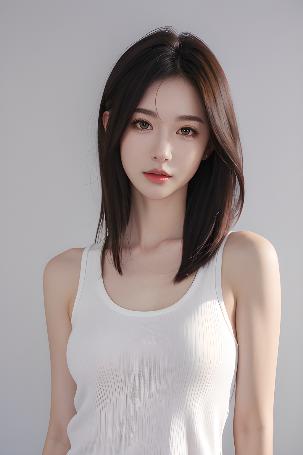 <lora:0812_09:0.7>,simple background,****_top,, 1girl,realistic,masterpiece, best quality, photorealistic, HDR,detail