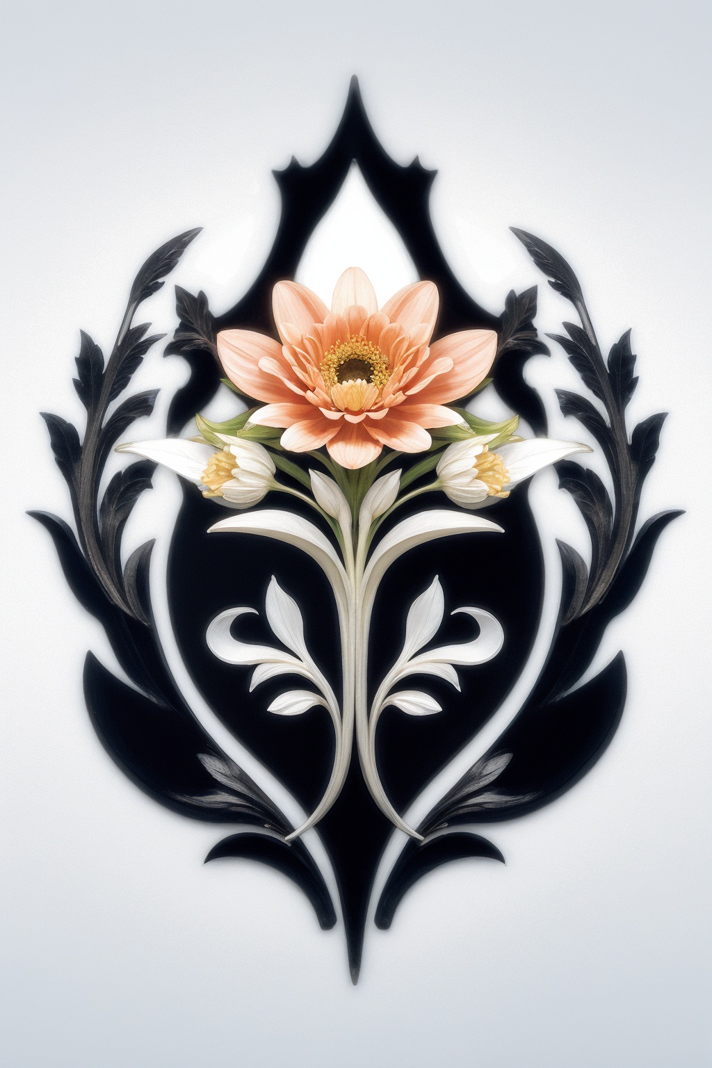 logo,white background,flower,  <lora:logo i:0.8>