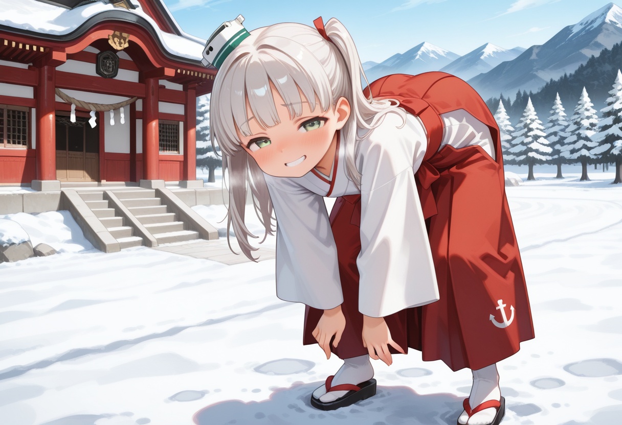 1girl,  solo,  shrine maiden on Tensor.Art