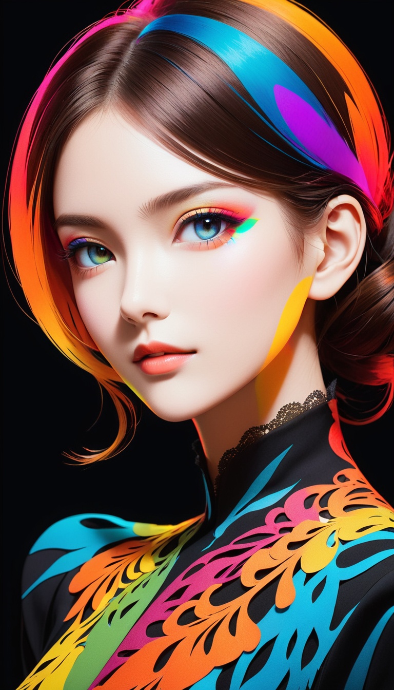 colorful,  1girl,  Elegant on Tensor.Art