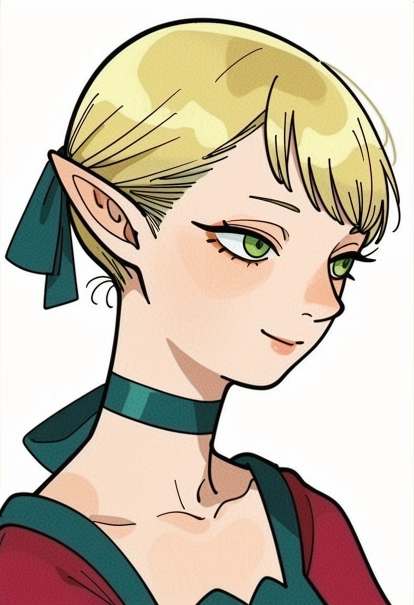 score_9_up score_8_up score_7_up,  elf,  portrait on Tensor.Art
