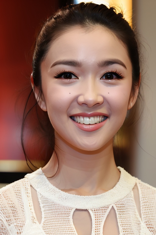 マスターチーフ PHOTOREALISTIC REALISTIC,masterpiece,best quality,highres,ultra detailed,8k,1woman,looking at viewer,upper teeth,smile, <lora:xuekaiqiAlexnsfw80:0.7>