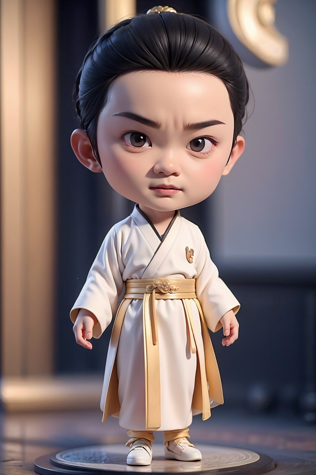 (best quality:1.4),(masterpiece:1.4),(8K:1.4),(extremely detailed:1.4),1boy,(black eyes:1.2),(black hair:1.2),full body,(chibi:1.4),