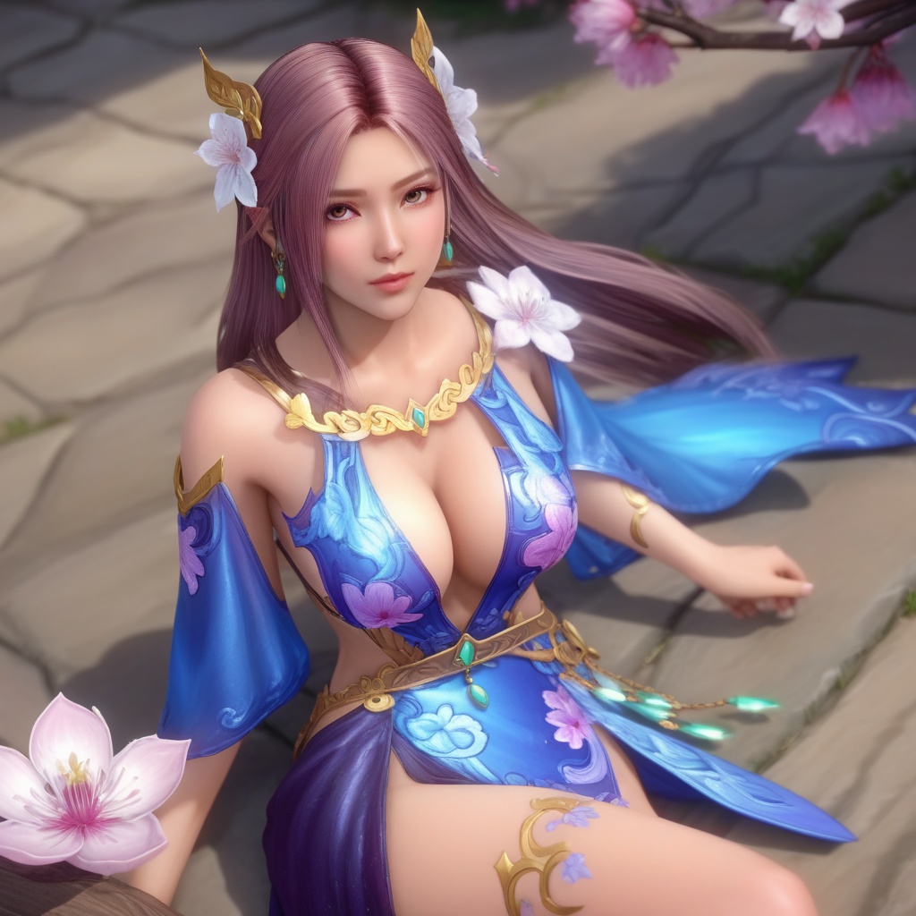 <lora:847-DA-XL-死或生-Elise-BirthdaySuit-20220903:0.8>, (,1girl, ,best quality, ),,  ,ultra realistic 8k cg,, ,masterpiece, (( , )),, , , spirit blossom \(league of legends\),   ,   (cleavage),,  (), ,,