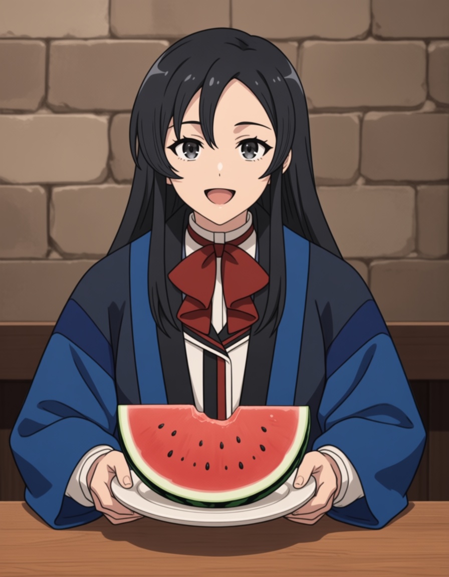 shizuka nanahoshi (mushoku tensei),  long hair,  black hair on Tensor.Art