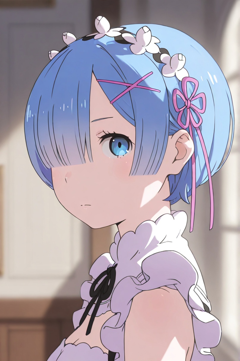 rem_locon,  1girl,  blue eyes on Tensor.Art