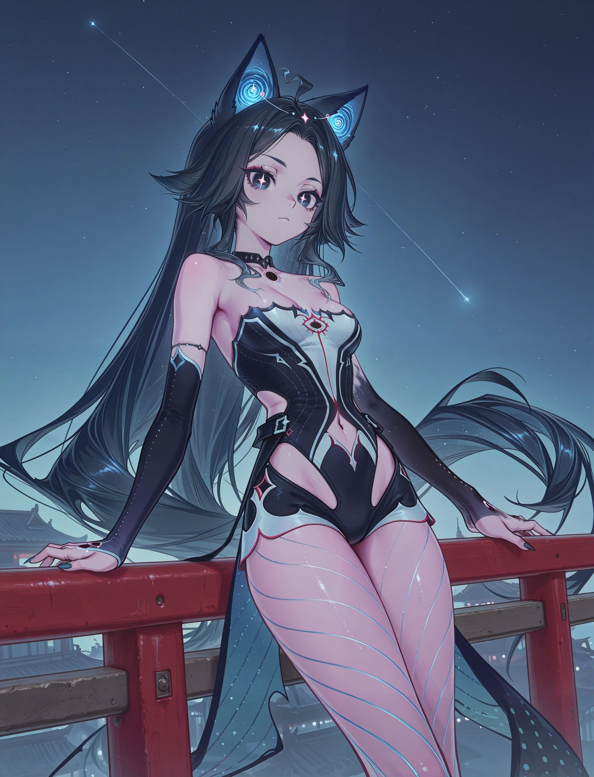 no humans,  night sky,  fufu \(leotard\) on Tensor.Art
