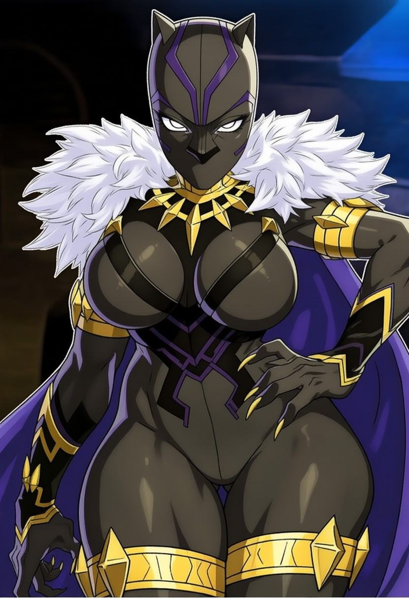 Black Panther Shuri,  alone,  cape on Tensor.Art