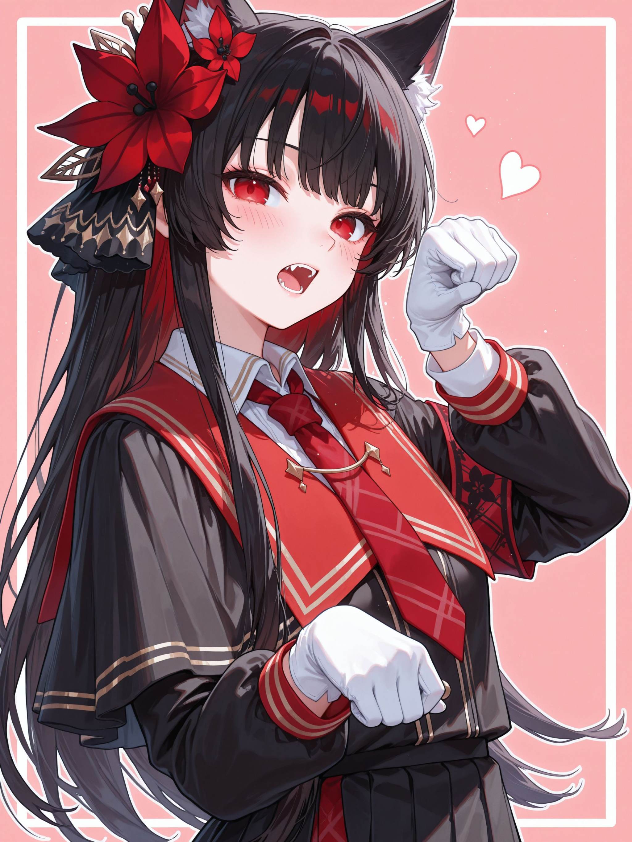 Nikaidou Hiro,  1girl,  animal ears on Tensor.Art