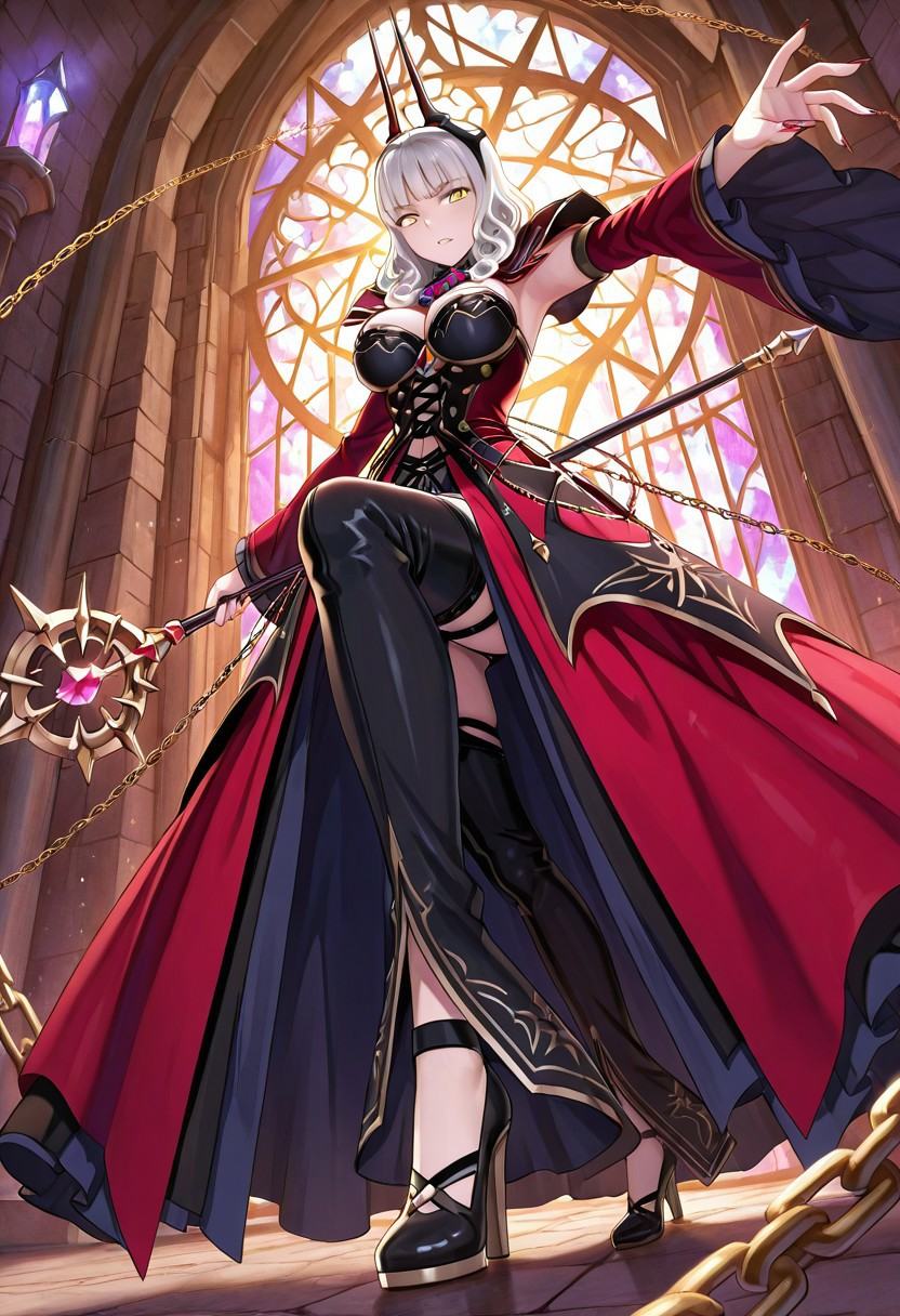 1girl,  carmilla,  white hair on Tensor.Art